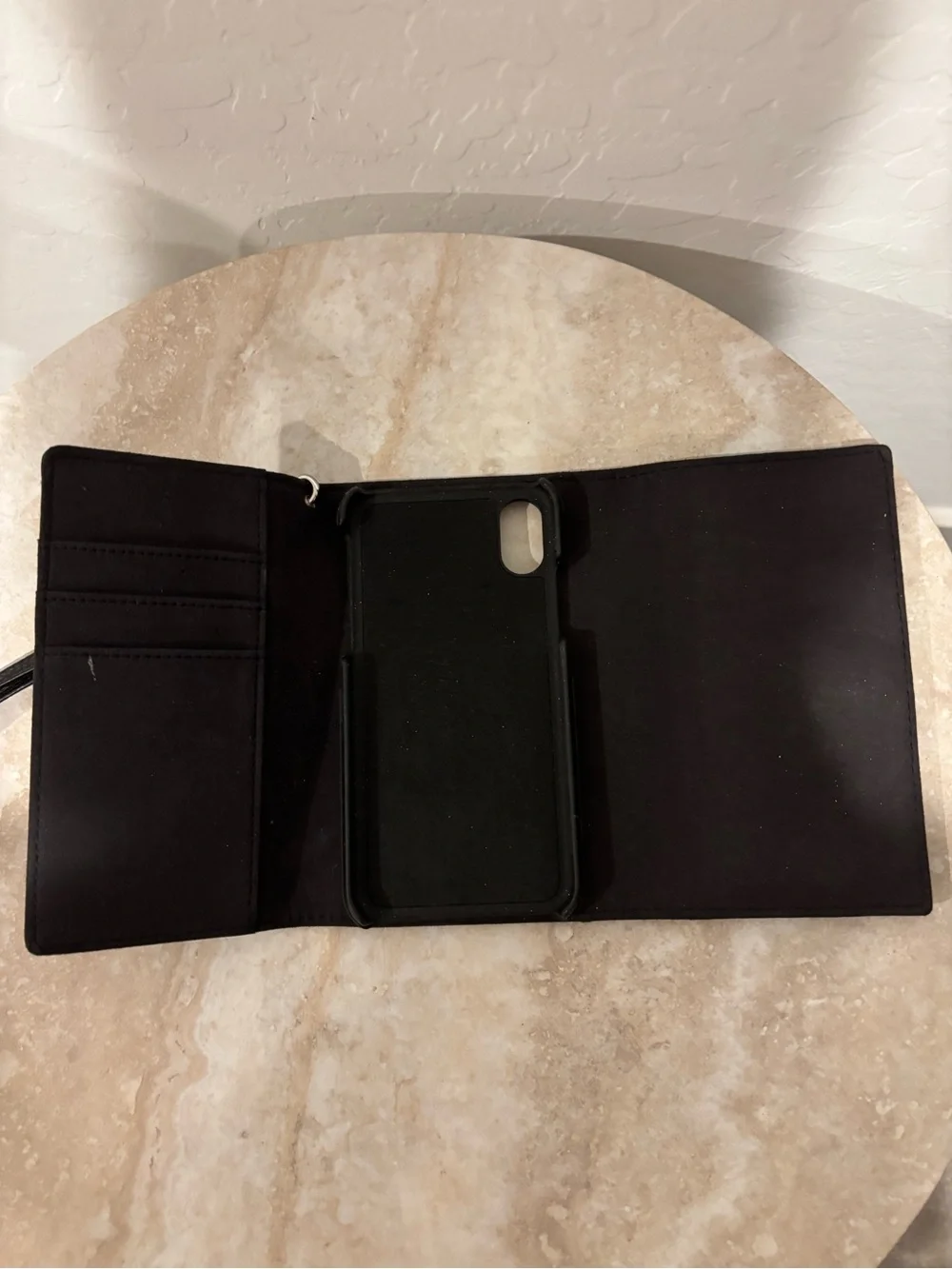 Rebecca Minkoff Black Leather Wristlet Wallet iphone case